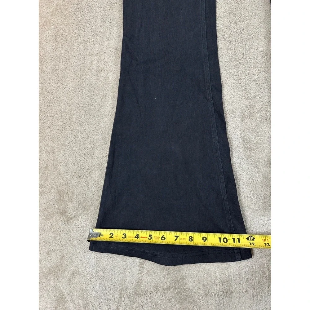 Halara Flex Denim Crossover‎ Flare Pants Womens XS Reg Black Stretch Comfy New